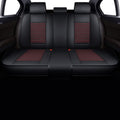 LINGVIDO Leather Car Seat Covers,Breathable and Waterproof Faux Leather Automotive Seat Covers for Cars SUV Pick-up Truck Sedan,Universal Anti-Slip Driver Seat Cover with Backrest (Rear Seat, Red)