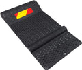 Electriduct Plastic Parking Mat Guides for Garage Vehicles, Antiskid Car Safety Park Aid - Black