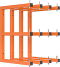 4 PACK Lumber Rack Wall-Mounted Lumber Storage Rack, Heavy Duty Wood Storage Racks With 6-Level System, 1320 LB Sturdy Garage Wood Organizer, Hanging Orange Lumber Metal Racks for Indoor & Outdoor