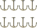 Anchor Two Prong Ceiling Hook for Closet Top Bathroom Kitchen Cabinet Garage Pack of 8 (Bronze)