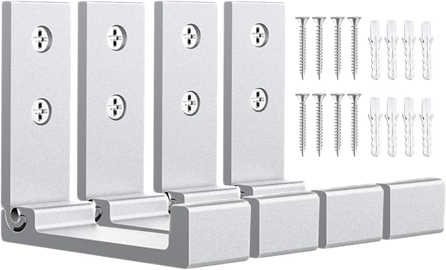 OHIYO Foldable Hooks 4pcs Folding Coat Hooks Heavy Duty Wall Hooks for Hanging Bags Hooks Headphone Holder Fold up Hooks No Rust Wall Mounted for Hat, Bags, Jacket, Towel (Silver)