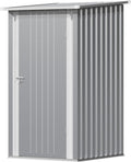 Devoko 3x3 FT Outdoor Storage Shed, Small Garden Tool Shed with Single Lockable Door, Metal Tool Storage Shed with Sloping Roof, Outside Shed for Backyard Patio Lawn, Gray