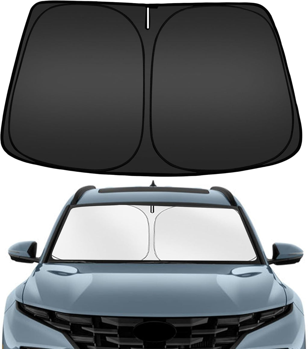 ARISMOTOR Windshield Sun Shade for H-yundai Santa Cruz 2022-2025, Custom Fit Foldable Front Window Sunshade Sun Visor Protector, Block UV Rays Keep Your Car Cooler