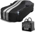 iCarCover Custom Car Cover for Buick Century (1997-2005) Waterproof All-Weather Rain Snow UV Sun Protector Full Exterior Indoor Outdoor Car Cover (Stripe - Black/Gray)