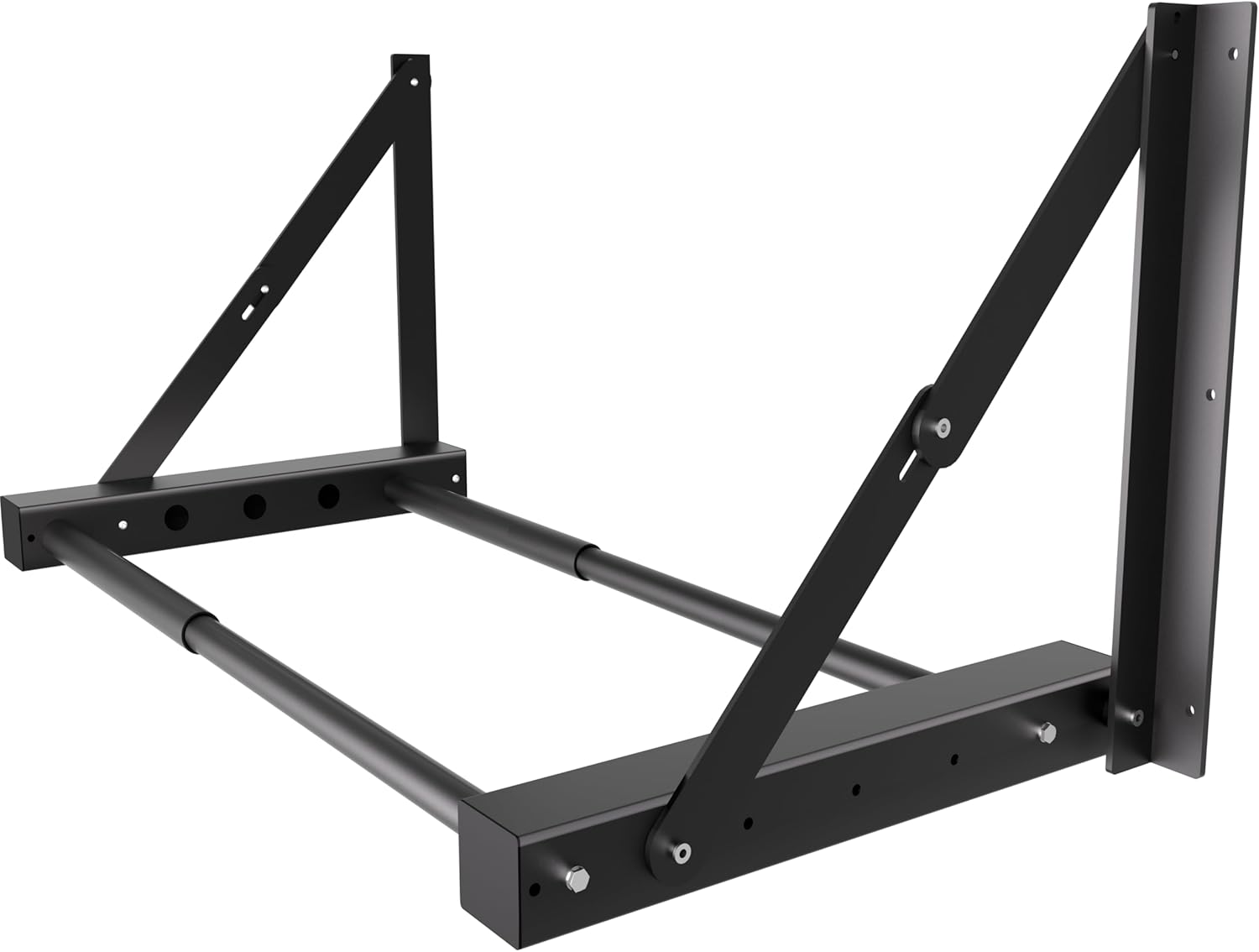 Wall Mount Folding Tire Rack, 32 to 48 Inches Wide Adjustable Tire Storage Rack, Heavy-Duty Steel Tire Storage Rack for Garage ,Workshop, Repair Shop, Supports 400 Pounds and Folds Flat