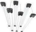 Ensenior 6 Pack Linkable Led Shop Light 4ft for Garage, 4400 High Lumens, 36W Equivalent 280W, 5000K Daylight, 48 Inch Utility Shop led Lights, Surface or Hanging Mount Fixtures, Black, ETL Certified