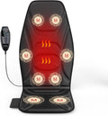 Massage Seat Cushion with Heat, Back Massager for Pain Relief Deep Tissue, Vibration Massage Chair Pad, Chair Massager for Home Office Use, Gifts for Men & Women