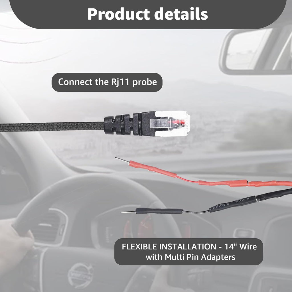 RJ11 Power Cord for Radar Detector,Replacement for Escort Radar 9500i,MAX360,Cobra,Radenso XP SP,for Uniden R1 R3 R4 R7 R8,Beltronics Vector RX65 STI,Valentine 1 Gen 1 Gen 2 etc.
