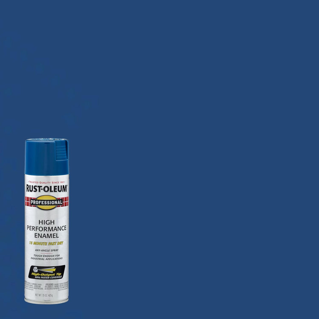 Rust-Oleum 7527838 Professional High Performance Enamel Spray Paint, 15 Oz, Gloss Royal Blue