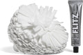 Flitz Buff Ball w/ 1.76oz Metal Polish Paste - 7in Drill Buffer Polisher Attachment for Any 3/8in Drill - Self-Cooling, Washable Polishing Ball to Buff, Shine, & Protect All Metals, Plastics (1 Pack)