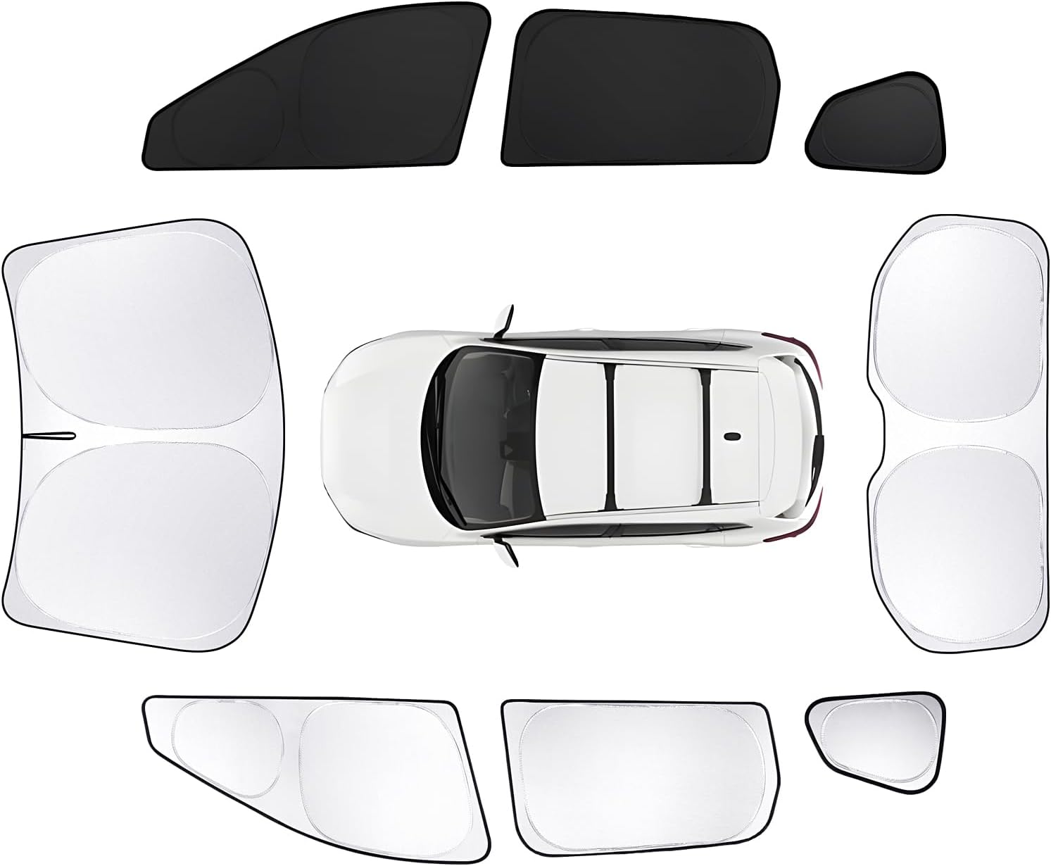 8pcs Car Window Shades for Nissan Rogue Sport(Not for Rogue) 2017-2024 Accessories,Windshield Side Rear Full Sunshade,Sun Visor UV Blocking, Privacy Protection for Camping Outdoor