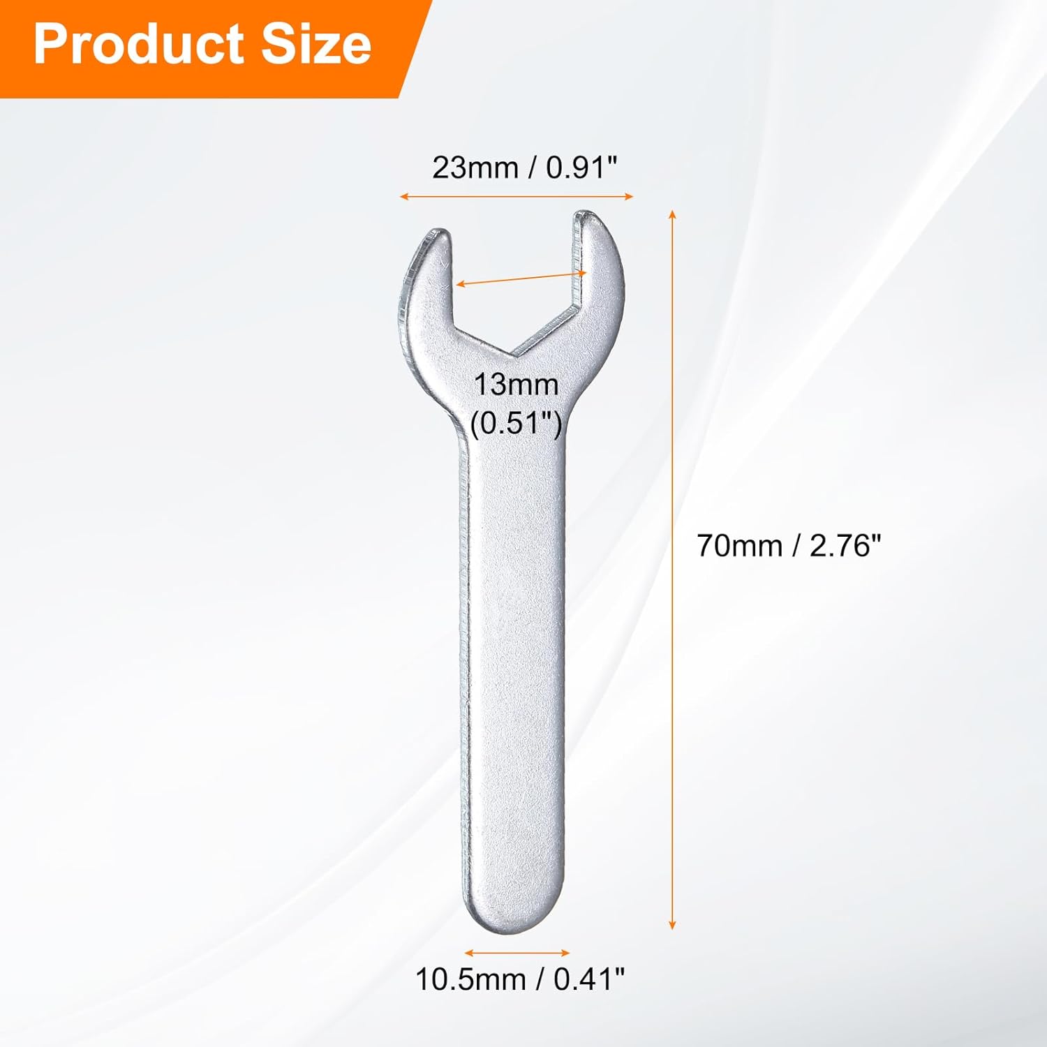 HARFINGTON 10pcs Small Wrench 13x70x2mm Metric U-Shaped Single Open Ended Spanner Super Thin Flat Head Galvanizing Wrench for Automotive Repair Furniture Assembly