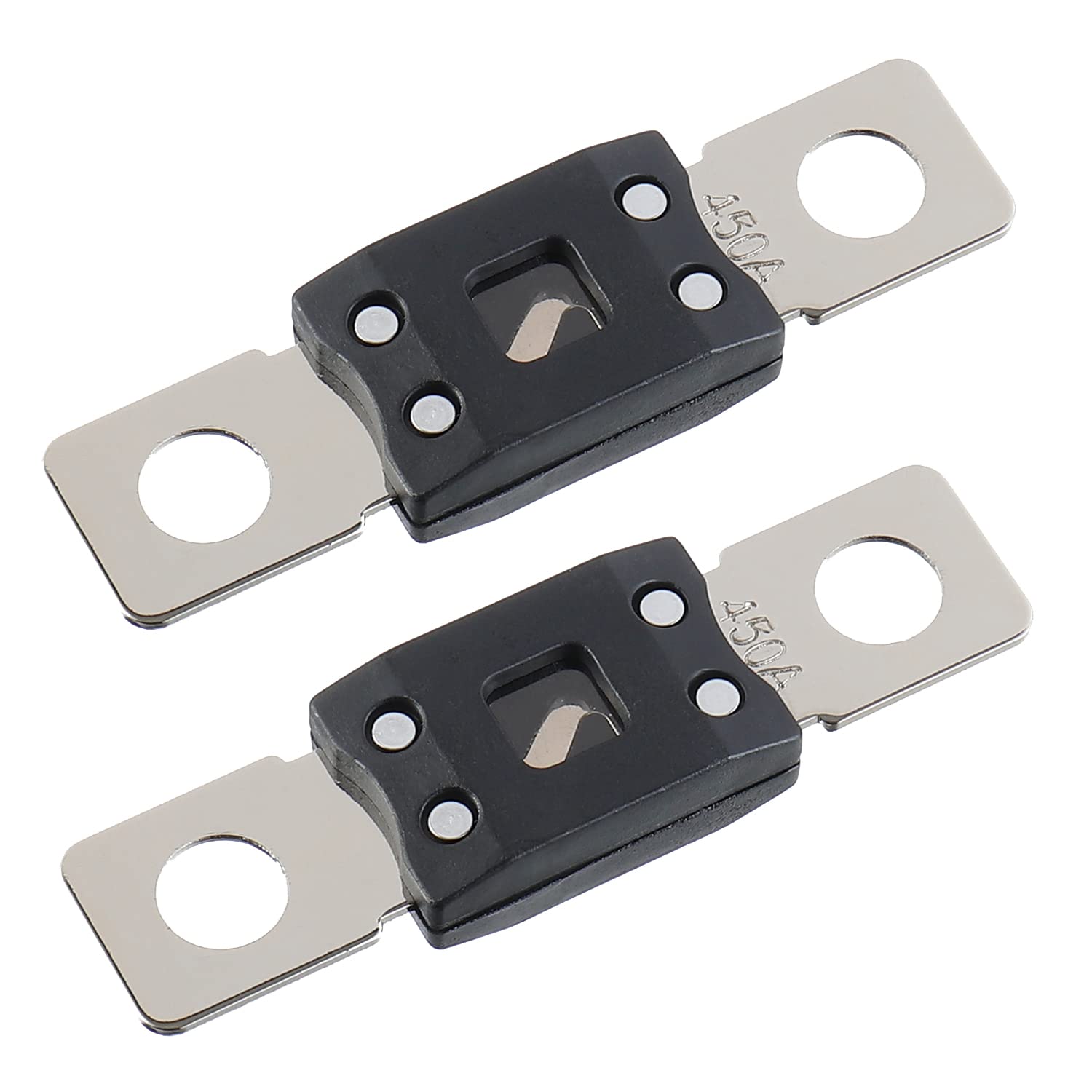 450A MEGA High Current Fuse - 450 Amp Bolt-on Fuse for Cars, Trucks, Construction Vehicles, Buses, Caravans (2 Pcs)