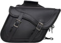 GARGOYLE BELLS Motorcycle Saddle Bags Leather Motorcycle Luggage Bag with Gun Holsters For Softails Sportsters and Choppers Tool Bags For Motorcycle (Black PVC-Style 2, 14" x 8" x 11")