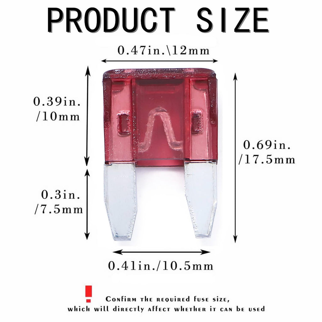 100 Pack Auto Fuses 40 AMP APM/ATM 32V Mini Blade Style Fuses 40A Short Circuit Protection Car Fuse (40 AMP)