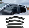 Side Window Visor Wind Deflector, 4pcs Out-Channel Tape-On Nice Rain Guards Set, Window Visor Compatible with Ford F-150 2004-2008 SuperCrew 2006-2008 Lincoln Mark LT SuperCrew Cab 94443