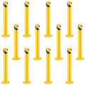 Safety Bollard Post, Steel Bollards,Parking Bollard, Yellow Powder Coated Safety Parking Barrier Post, for Traffic Sensitive Areas (12, 36"H*3"D)