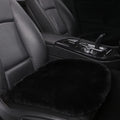 LLB Genuine Sheepskin Car Seat Cushion Seat Covers for Cars Trucks SUV Comfort Seat Protector Pad for Car Driver Seat Car Accessories for Women Office Chair Car Decor (Black Front Seat Cushion-1 Pc)