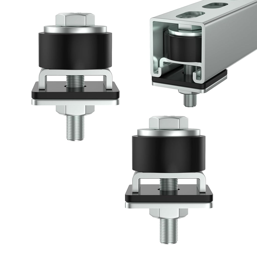 SKTREX Anti-Skid designTrolley Roller Wheels Limit Trolley Assembly Positioning for Unistrut Strut Channel with 1-5/8" Wide and All 1-5/8" or Taller Strut Channel Pack of 2
