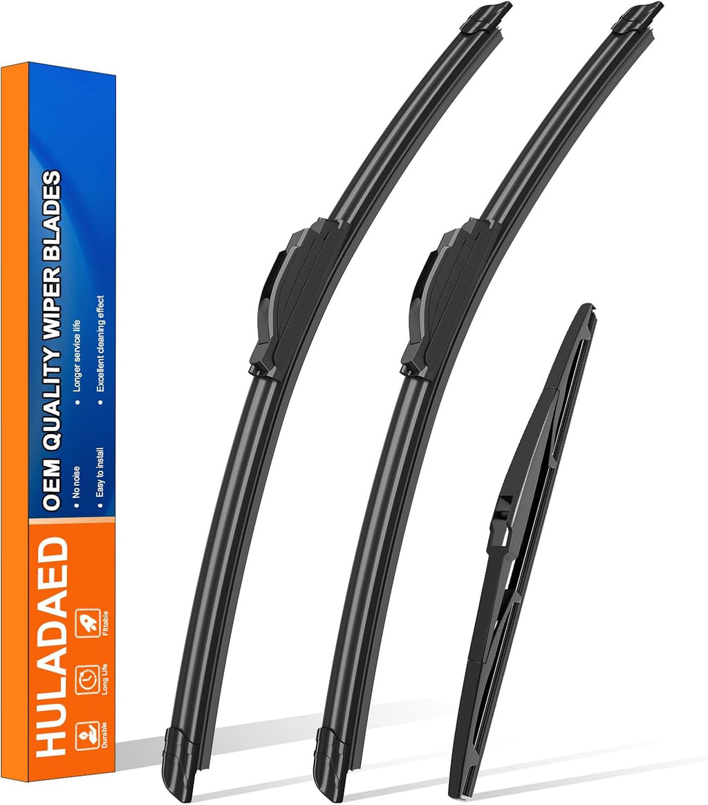 HULADAED® 28'' 20''16'' Windshield Wipers Replacement for Toyota Sienna 2020-2011,Silicone Front Rear Wiper blades for MY Car-All Weather & Quiet(3 PACK)