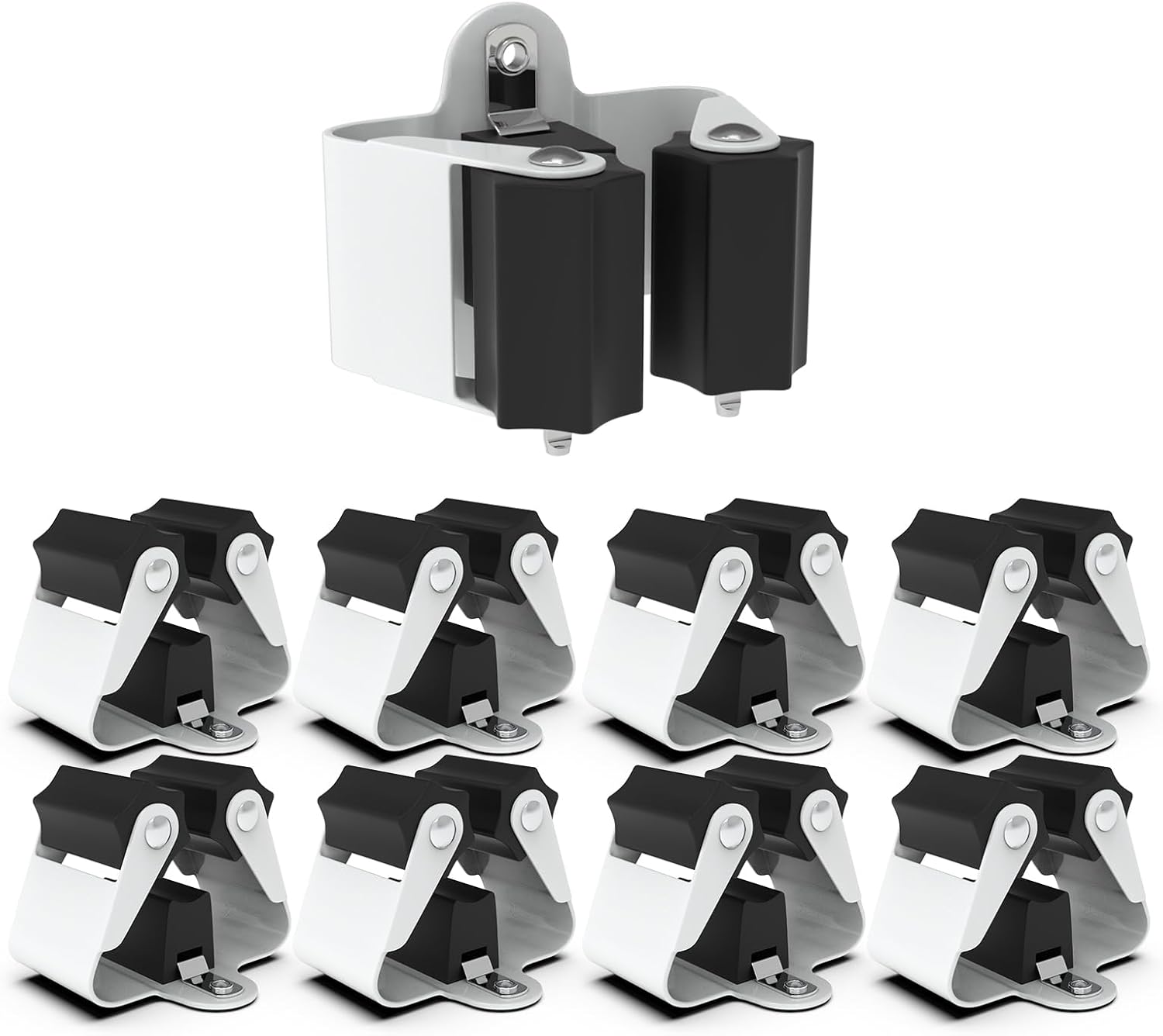 3-H Broom Hanger,Mop Holder Wall Mount 8 Pack, Broom Holder Wall Mount for Hanging and Organizing Shovel,Rake,Brush,Yard Tools in Kitchen,Laundry Room,Bathroom,House(black)