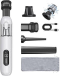 4-in-1 Handheld Cordless Car Vacuum – 19000PA, Brushless Motor, 2-in-1 Blow & Suction, Dual Modes, Type-C, Mini & Portable for Car, Home, Office, Keyboard Cleaning