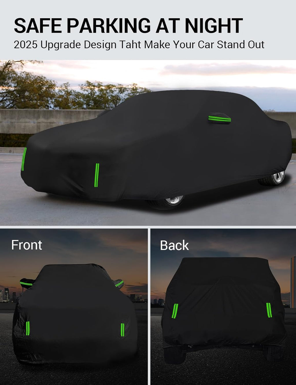 Proadsy 2025 Upgrade Car Cover for Subaru Crosstrek 2018-2024 2025, Waterproof All Weather, Windproof Snowproof Rain Hail Sun UV Protection Full Outdoor Indoor Exterior Car Covers, Black