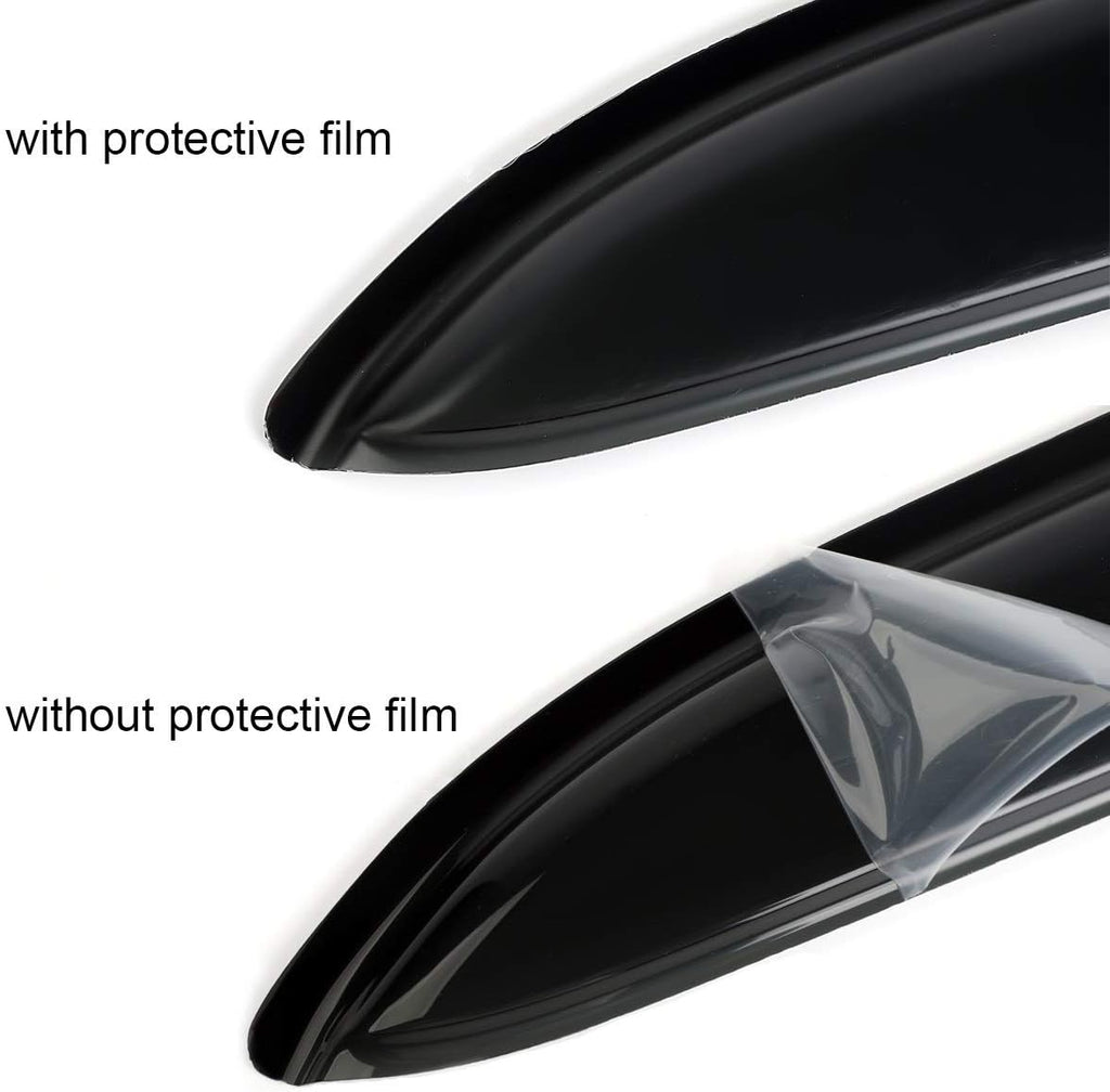 4pcs Outside Mount Style Dark Smoke Window Rain Guards Durable Side Wind Deflectors Vent Window Visors Fit for 2005-2021 Toyota HILUX Crew Cab Pickup