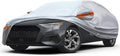 KEYOOG 6-Layer Full Car Cover is All-Weather Waterproof, Fit for 168"-182" Length Sedan, Universal in All Seasons, Snow Prevention, Rainproof, Acid Rainproof, Sunscreen, Orange Reflective Strip