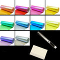 LED LIGHT 12 by 48 inches Self Adhesive Shiny Chameleon Headlights Tail Lights Fog Lights Films,Film Sheet Sticker,Tint Vinyl Film with Gift Knife and Hand Tool (Green)