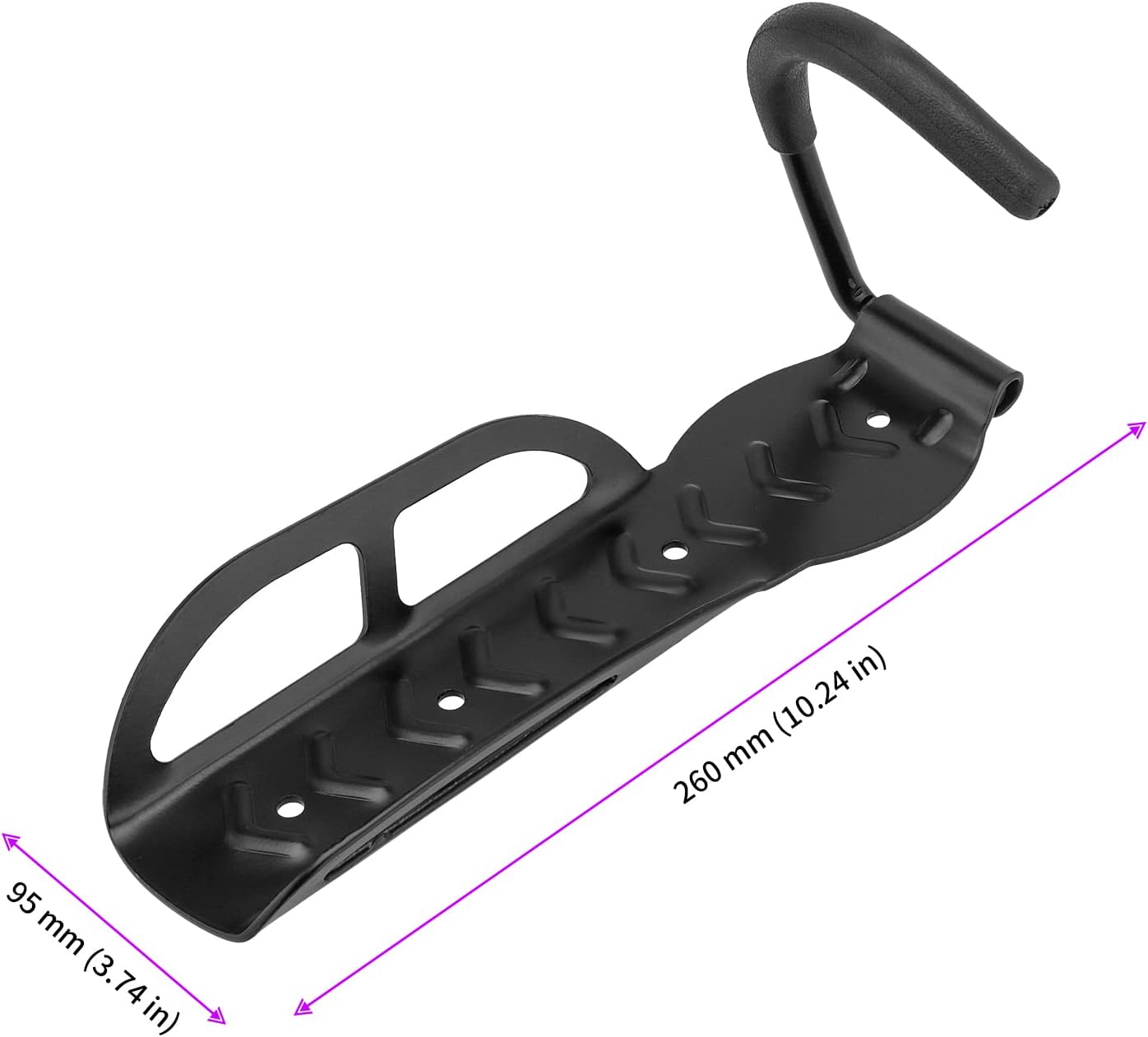 JEUIHAU 6 Pack Bike Rack Garage Wall Mount, Vertical Bike Hooks, Heavy Duty Bike Hanger with Non-Reversible Hooks, Bicycle Vertical System with Screws, for Indoor, Garage, Shed Bike Storage