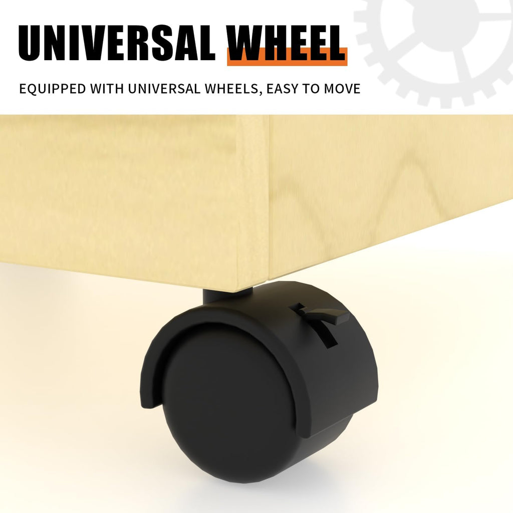 WISDOMFUR Rotating Slatwall Display Rack – 16"x16"x60" Maple Spinning Tower with Wheels – Retail Display Fixture for Accessories, Hooks & Shelves