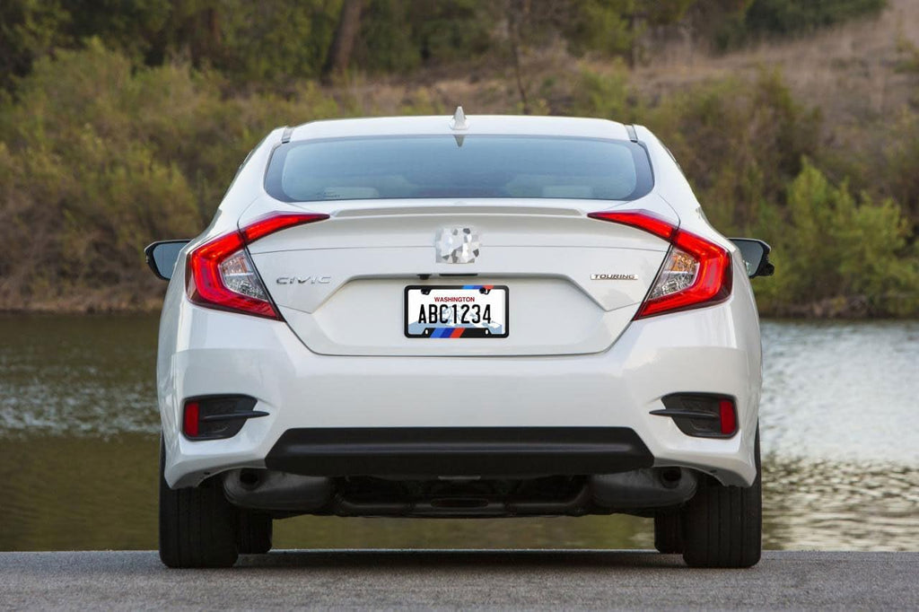 2 Pieces Tricolor License Plate Frames for Men and Women, Decorative Car Accessories (Frame B)