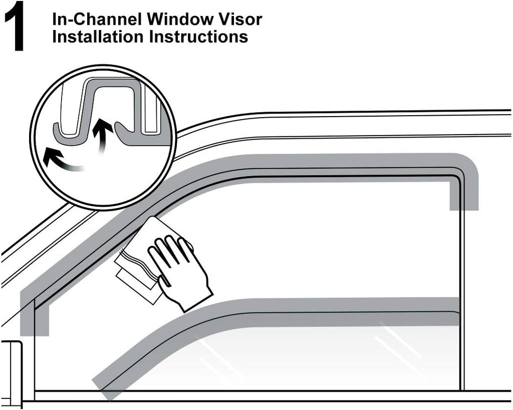 2pcs Compatible With 93-11 Ranger In Channel Style Sun Rain Guard Durable Side Window Wind Deflectors Dark Smoke Vent Window Visors