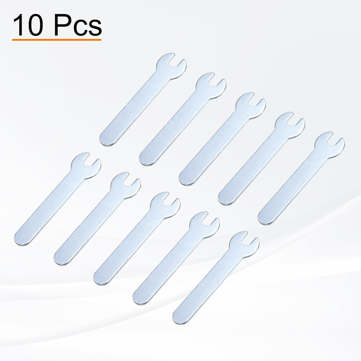 HARFINGTON 10pcs Small Wrench Open End Wrench 6x66x1.5mm Metric U-Shaped Single Open Ended Spanner Super Thin Small Flat Head Galvanizing Wrench for Automotive Repair Furniture Assembly