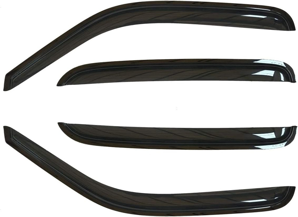 Side Window Wind Deflector, 4pcs Out-Channel Tape-On Nice Rain Guards Set, Window Visor fit for 2002-2010 Ford Explorer & Mercury Mountaineer, 2003-2005 Lincoln Aviator 94819