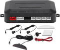 Motoforti Universal Car Auto Vehicle Reverse Backup Radar System Reverse Parking Sensors Alarm Buzzer Reminder Distance Detection Black 2 Pcs Parking Sensors