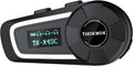 TK-X4SC Motorcycle Bluetooth Headset, 6 Riders 2000m Helmet Group Intercom with Music Share/Top-Tier Noise Reduction/LCD Screen,Universal Communication System Headphones(1 Pack)
