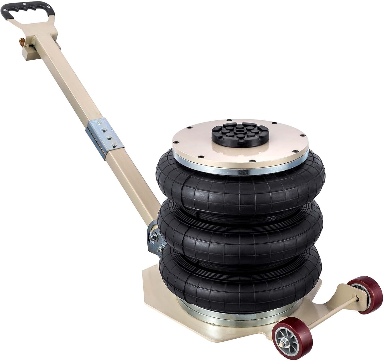 CXRCY 5 Ton Air Jack for Cars & Trucks - 11000LBS Capacity Pneumatic Airbag Jack with Adjustable Long Handle, Fast Lifting up to 16 Inch for Cars,Trucks(White Triple Bag Air Jack)