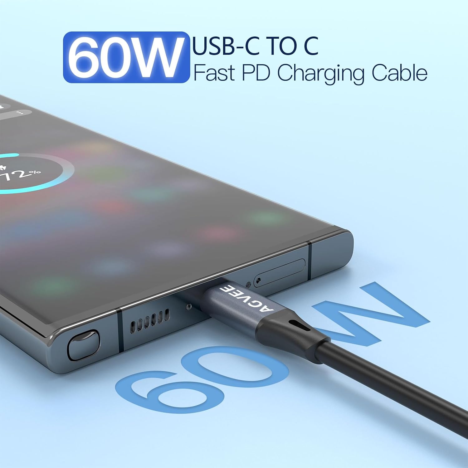 AGVEE 2 Pack 3ft Coiled Short USB-C to USB-C Charging Cable [USB-IF Certified] 60W PD Fast Charger Cord in Car for iPhone 16/15 CarPlay, Galaxy S25 S24 S23 S22 S21 S10 S9 S8, Google Pixel, Dark Gray