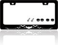 Bat License Plate Frame Funny Gothic Style License Plate Holder Animal for Front or Rear Car Tags Reusable Durable Stainless Steel Car Decoration with Screws 6.3 X 12.2 Inch for Men Women