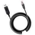 Radar Detector Colied Cable with USB to RJ11 Plug Cable 5V-12V Power Cable Compatible with Escort Uniden Radenso XP Beltronics Cobra Whistler 9.8FT Powered for 12V Radar Detectors