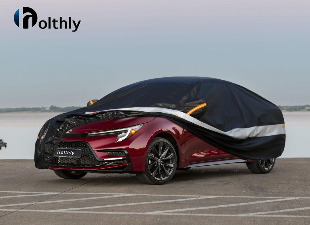 10 Layers Car Cover Custom Fit for Toyota Corolla Sedan (1996-2024) Waterproof All Weather for Automobiles, Outdoor Full Cover Sun UV Rain Protection.Black