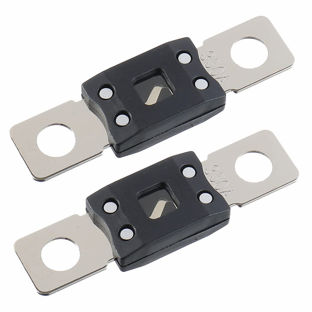 350A MEGA High Current Fuse - 350 Amp Bolt-on Fuse for Cars, Trucks, Construction Vehicles, Buses, Caravans (2 Pcs)