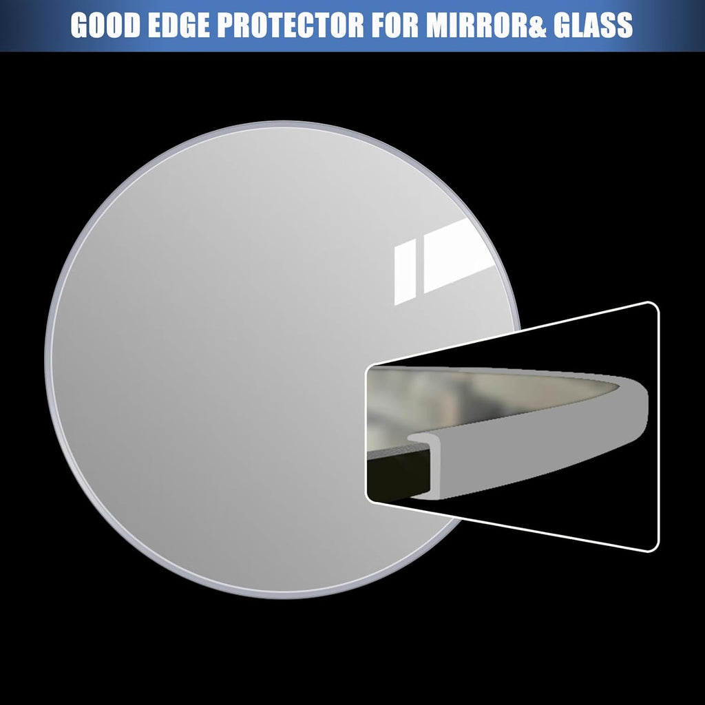 Rubber Edge Trim, Flexible Edge Trim for Sharp Edge, 1/4" U Channel Edge Protector, Self Adhesive Edge Guards for Plywood, Glass, Flexiglass and Sheet Metal Parts, 20Ft, Grey Color