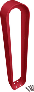 Sandbaggy Modern Commercial Bike Rack | 6.5” x 3” x 35” Oval Design | In-Ground | Anchor Bolts Included (Red, 20)