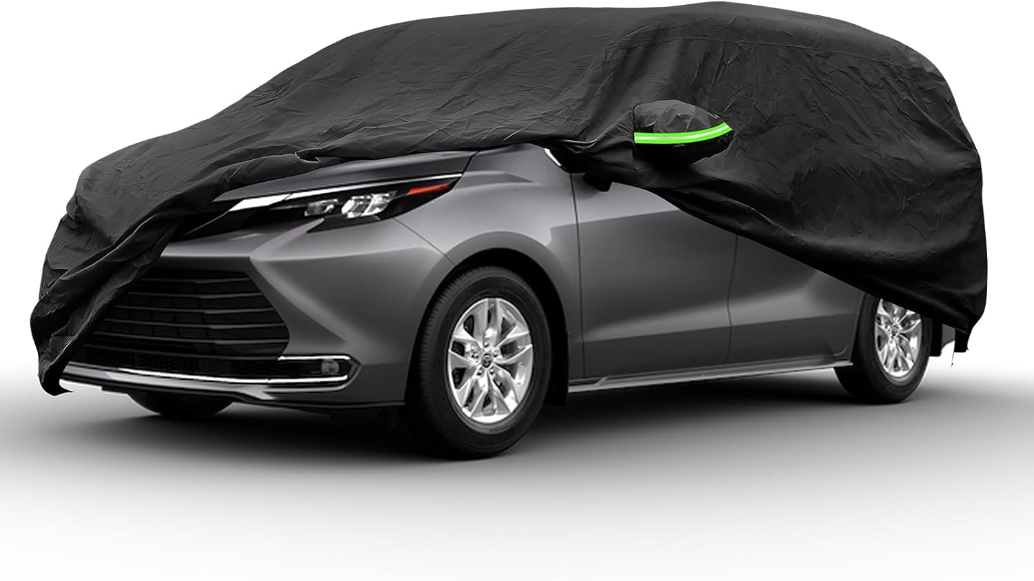 Proadsy 2025 Upgrade Car Cover for Toyota Sienna 2020-2024 2025, Waterproof All Weather for Automobiles, Windproof Snowproof Rain Hail Sun UV Protection Full Outdoor Indoor Exterior Car Covers, Black
