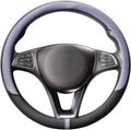 COFIT Breathable Car Steering Wheel Cover 15 inch Auto Universal Leather Wrap Non-Slip Steeringwheel Protector Automotive Interior Accessories, Purple (Suit for 14.5-15 inch)