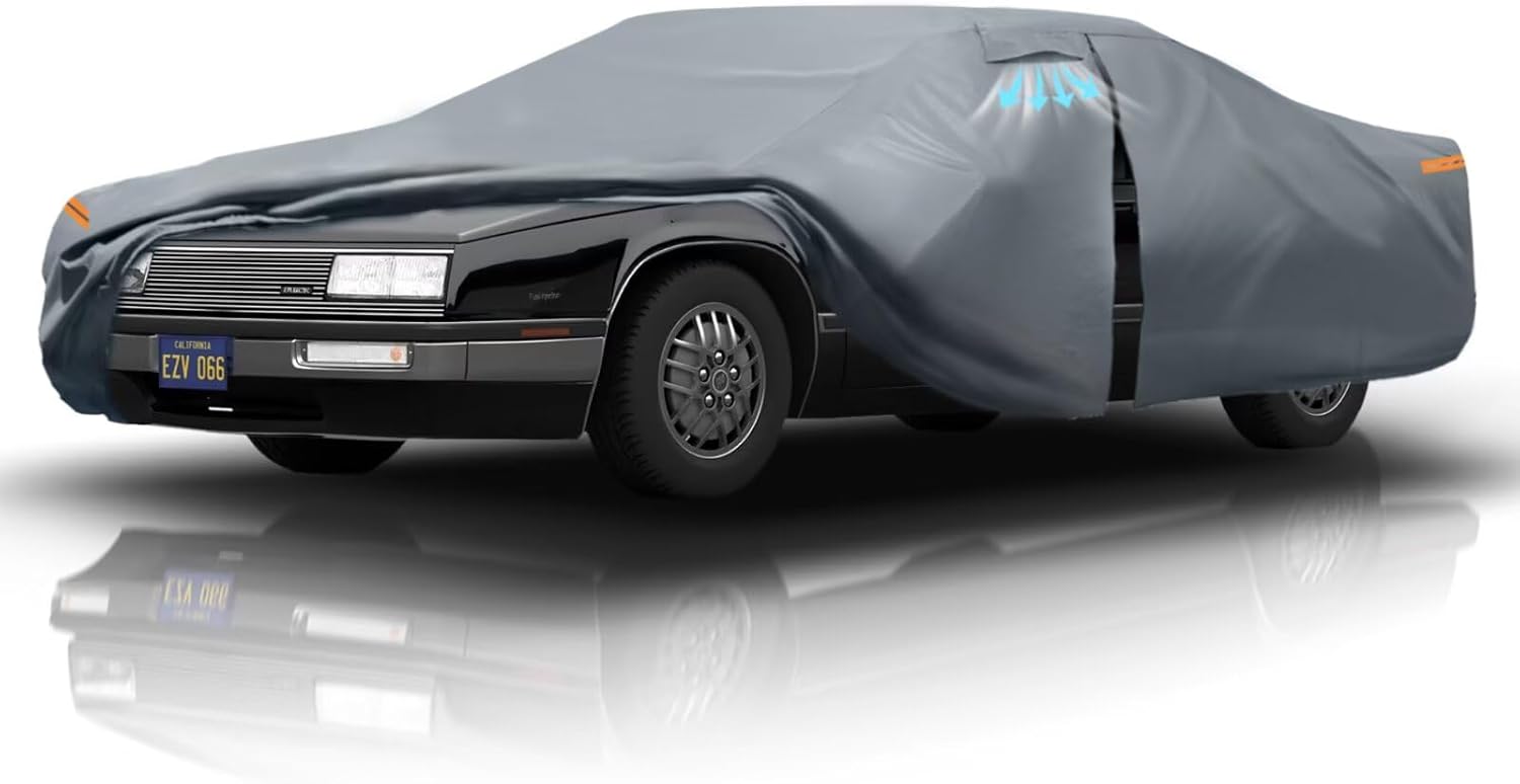 Waterproof Buick Lesabre(1986-2005) Car Cover with Breathable Vents, [2025 Upgrade] Premium Covers with Cotton Liner and Zipper Door, Sun Rain Snow Dust Uv Protection.(Gift with Towel)