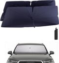 Windshield Sun Shade Umbrella: Custom Fit for 2020-2024 Audi Q7 Premium, Premium Plus, Prestige, TFSI, SQ7 (Type 4M, Facelift) - Double Thickened Foldable Front Window Sunshade, UV & Heat Protection